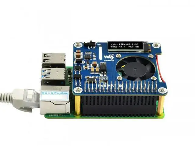 Alt view image 2 of 3 - Power over Ethernet HAT (B) for Raspberry Pi 3B+/4B and 802.3af PoE network