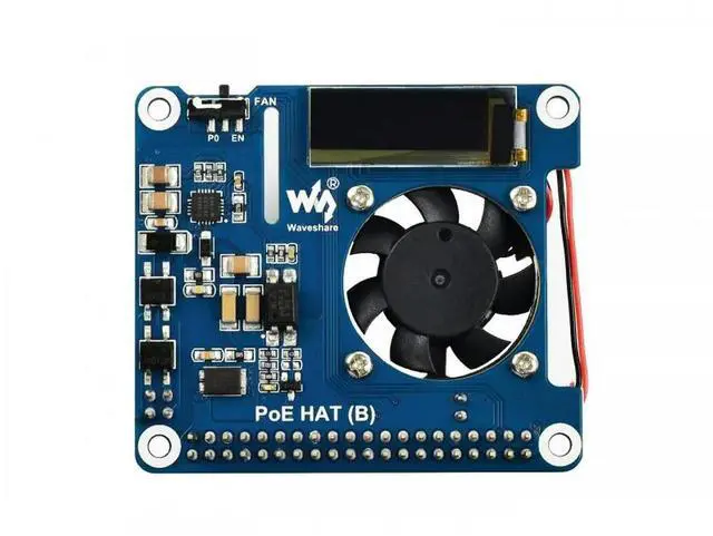 Alt view image 3 of 3 - Power over Ethernet HAT (B) for Raspberry Pi 3B+/4B and 802.3af PoE network