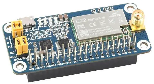 Alt view image 2 of 3 - SX1262/SX1268 LoRa HAT for Raspberry Pi, UART Interface, Options For Frequency Band