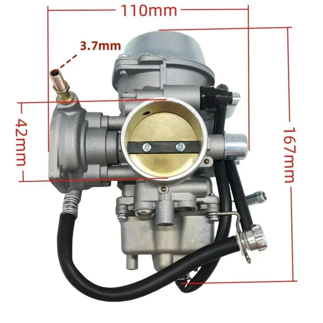 Alt view image 3 of 6 - ZFENG PD42J Carburetor for 600cc For ATV UTV 1998 2001 Engine Model Compatible with 500cc 700cc 2-Stroke Units