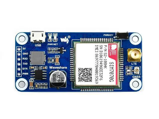 Alt view image 3 of 3 - SIM7070G NB-IoT / Cat-M / GPRS / GNSS HAT for Raspberry Pi, global band support