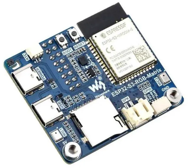 Alt view image 2 of 3 - ESP32-S3 RGB Matrix Driver Board, Supports 2.4 GHz Wi-Fi And Bluetooth 5 (BLE), Onboard Dual Microphones Array