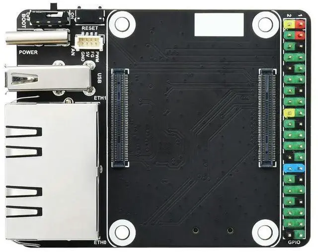 Alt view image 3 of 3 - Mini Dual Gigabit Ethernet Mini-Computer Kit Designed for Raspberry Pi Compute Module 4