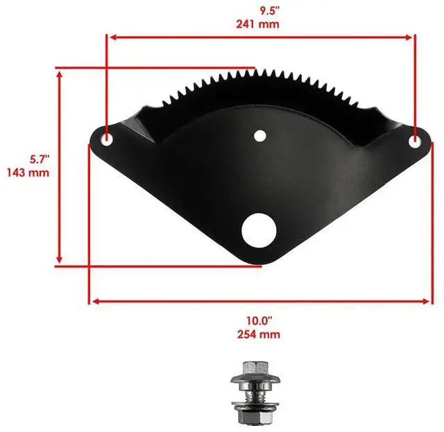 Main image of Steering Sector Gear Plate Kit for Craftsman 532194732 Compatible with Models for Lawn Tractor String Trimmer Use