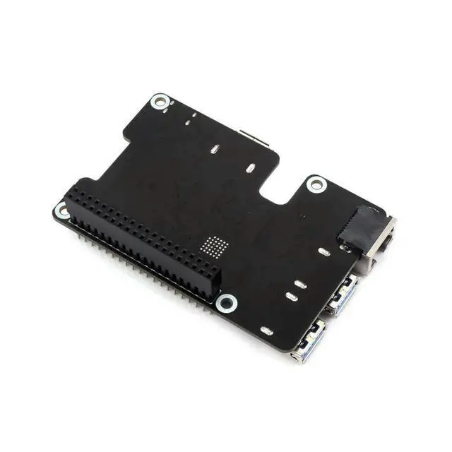 Alt view image 3 of 3 - PCIe To Gigabit Ethernet And USB 3.2 Gen1 HAT For Raspberry Pi 5, 3x USB 3.2 Gen1, 1x Gigabit Ethernet, Driver-Free