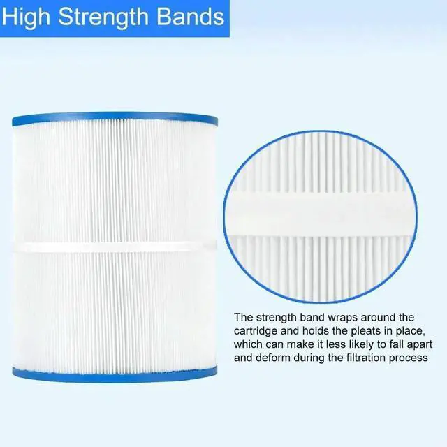 Alt view image 3 of 3 - For Water Relaxation System Filter PWK65 Replacement Cartridge Compatible with Spa and Swimming Pool Filtration Installations