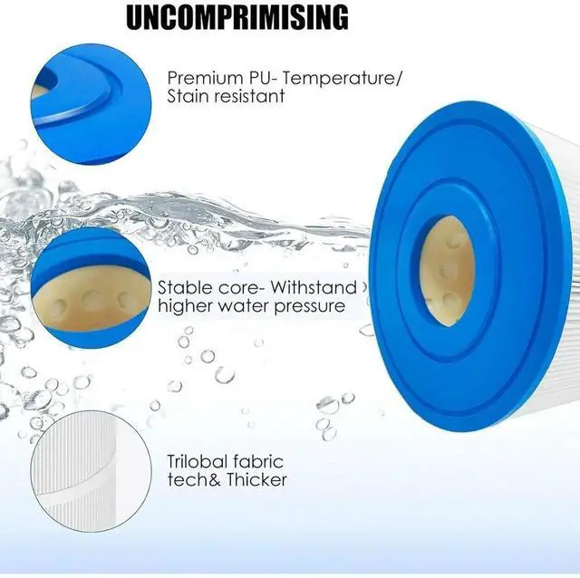 Alt view image 2 of 3 - For Water Relaxation System Filter PWK65 Replacement Cartridge Compatible with Spa and Swimming Pool Filtration Installations