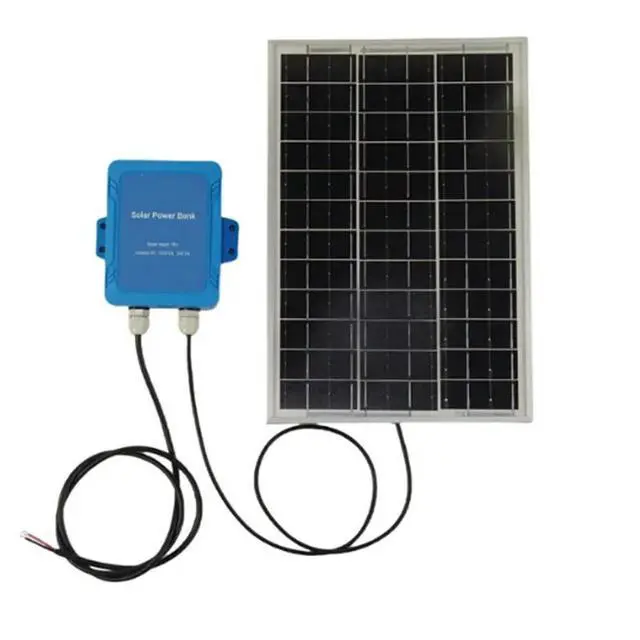 Alt view image 2 of 3 - Outdoor Solar Power Kit - 10W Monocrystalline Panel + 12V / 5V Outputs