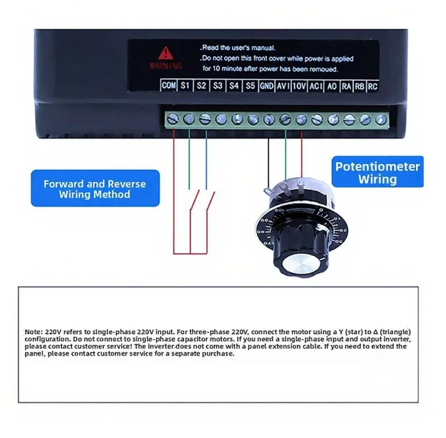 Main image of CCZYF-Three Phase 0.4KW Variable Frequency Drive 380V with Low Noise Fan Cooling and Keypad Interface for On-Site Parameter Adjustment
