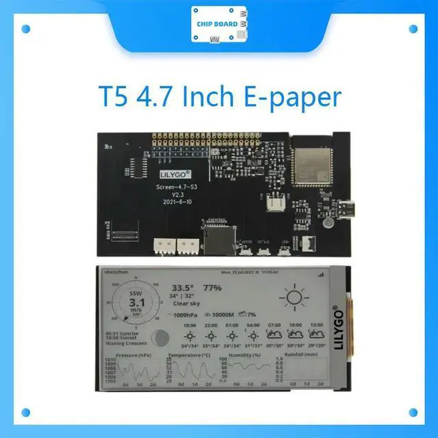 Main image of T5 4.7 Inch E-paper V2.3 ESP32-S3 Development Driver Board Display Module Support TF Compatible Raspberry Pi