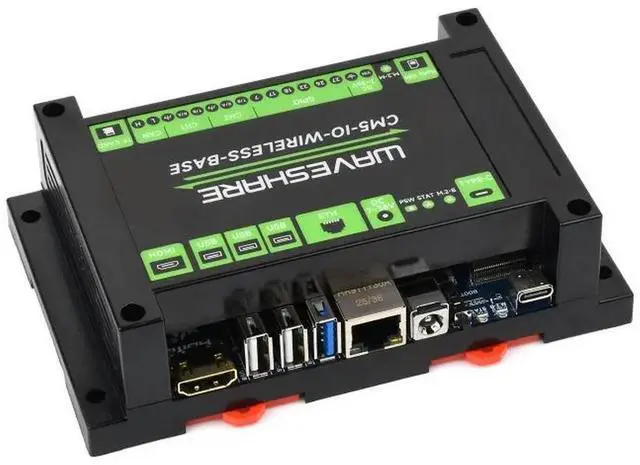 Alt view image 3 of 3 - Industrial IoT Expansion Board For Raspberry Pi CM5, 4G / 5G / LoRa Expansion Board, Gigabit Ethernet RJ45 Port