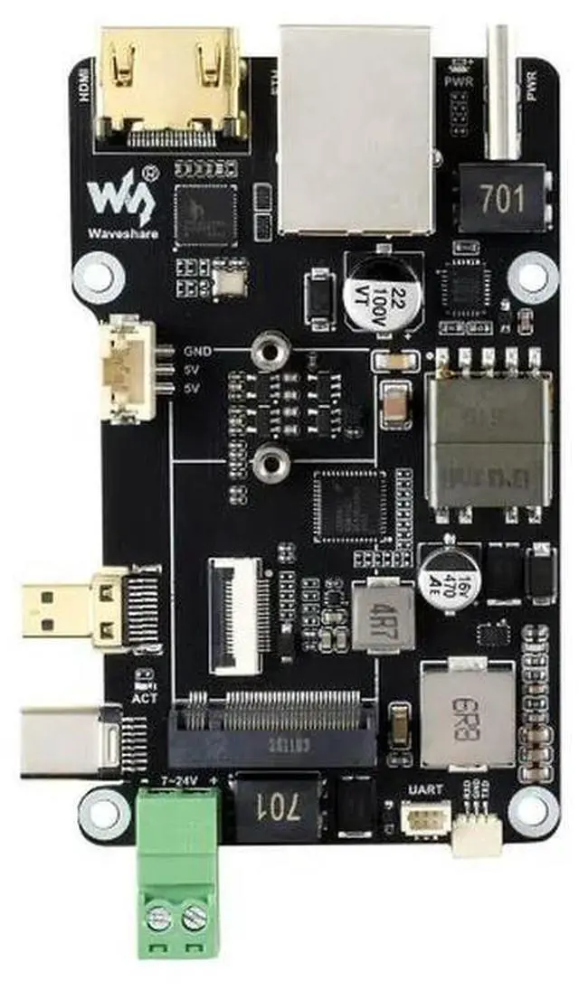 Alt view image 3 of 3 - PCIe To M.2 Multifunctional Adapter, 4K Output, RTL8125 2.5GbE Ethernet Controller, Supports Raspberry Pi OS