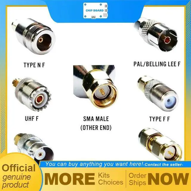 Alt view image 2 of 2 - rtl-sdr BLOG SMA Male to SMA M BNC F TYPE N F TYPE F F UHF F PAL F adapter kit
