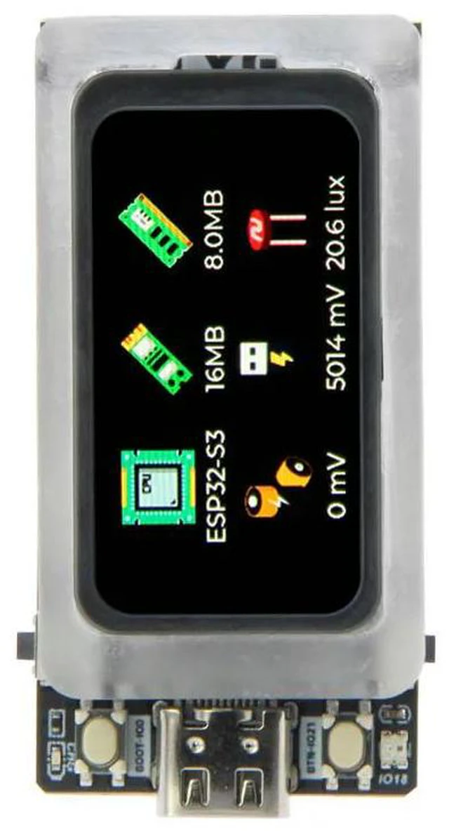 Alt view image 2 of 3 - T-Display-AMOLED-Lite ESP32-S3 Development Board 1.47-inch RM67162 AMOLED Display ESP32-S3R8 Dual-Core Microprocessor