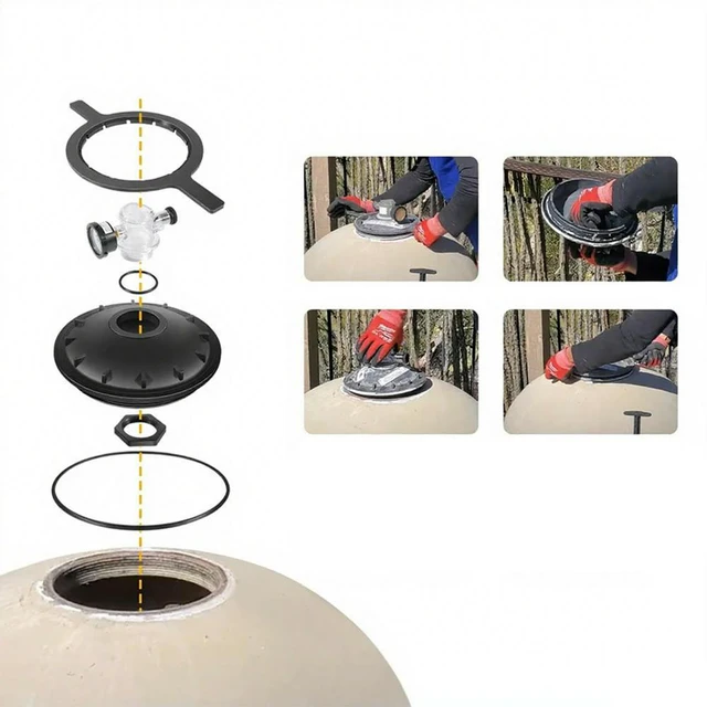 Alt view image 3 of 3 - 154856 Black Buttress Thread Closure Replacement Kit For Triton Pool Spa Filter Pool Accessories Escalera Piscina