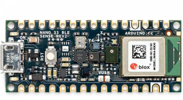 Main image of CCZYF-Nano 33 BLE Sense Rev2 - nRF52840 processor, BLE, AI-enabled, multiple onabord sensors, finger-size, and Python