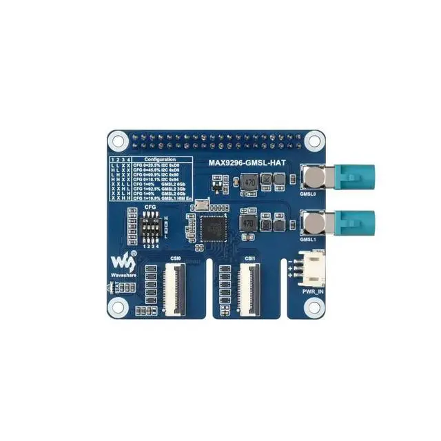 Alt view image 2 of 3 - 2-Ch GMSL Camera HAT, Equipped With MAX9296A Deserializer, High-Speed And Low-Latency Serial Transmission