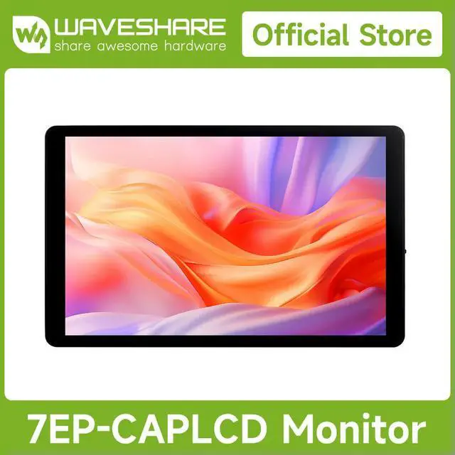 Alt view image 2 of 3 - 7inch Capacitive Touch Display, Wide Color Gamut,1280×800, HDMI/Type-C,Touch Display for Raspberry Pi 5/4B/3B/PC