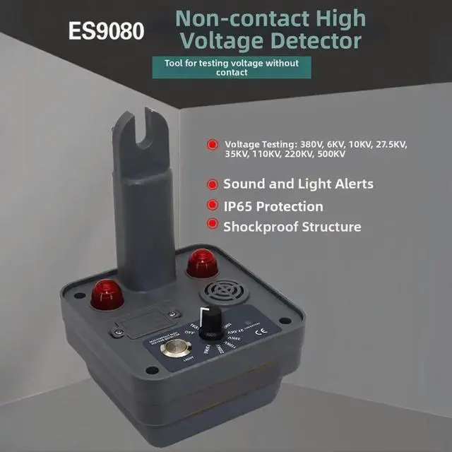 Alt view image 2 of 3 - ES9080 Non-Contact Voltage Detector for Power System Maintenance Including Grounding and Induced Voltage Tests