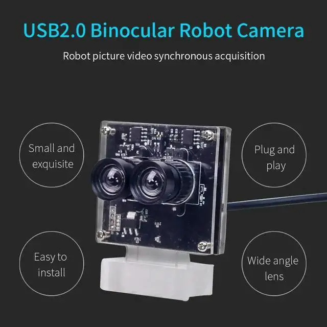 Alt view image 3 of 3 - Robot Camera VR Camera with USB Cable, 720P 1MP Binocular Robot Camera Wide Angle Lens