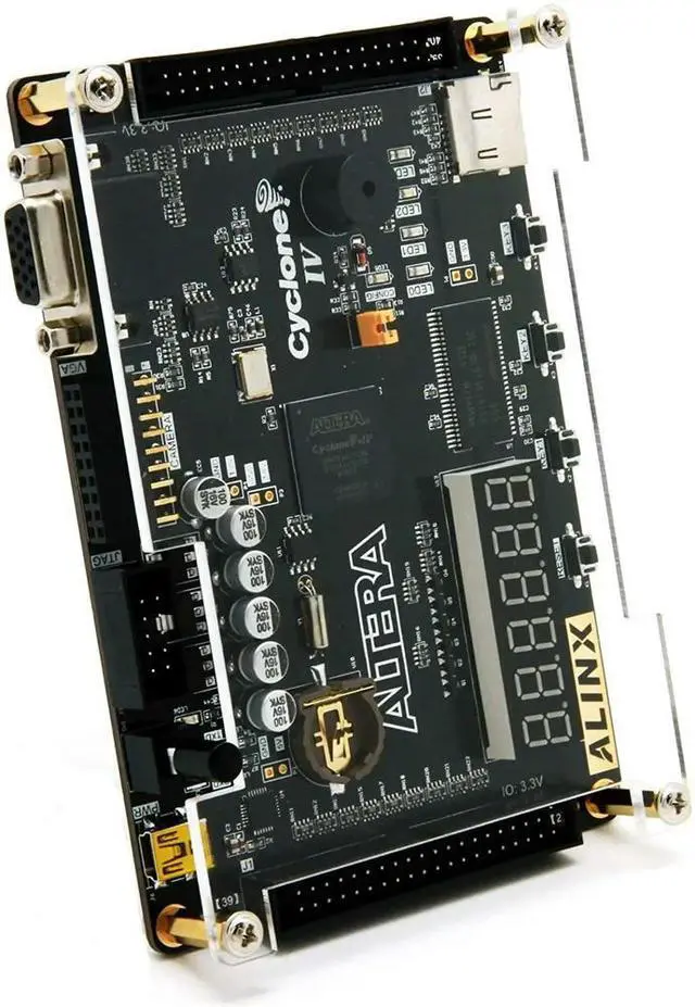 Main image of ALINX AX4010: ALTERA Cyclone IV EP4CE10 Study Board Entry-Level (FPGA Board + USB Downloader)