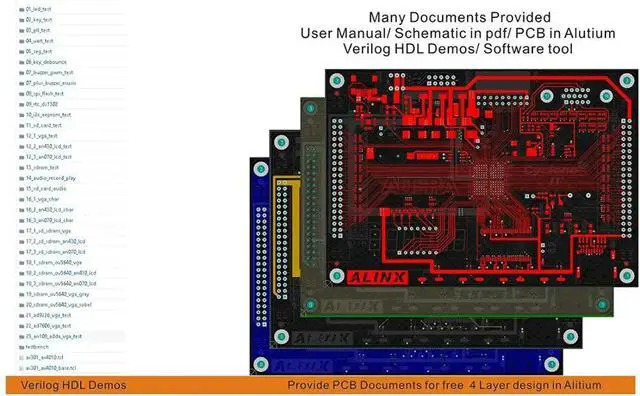 Alt view image 2 of 3 - ALINX AX4010: ALTERA Cyclone IV EP4CE10 Study Board Entry-Level (FPGA Board + USB Downloader)