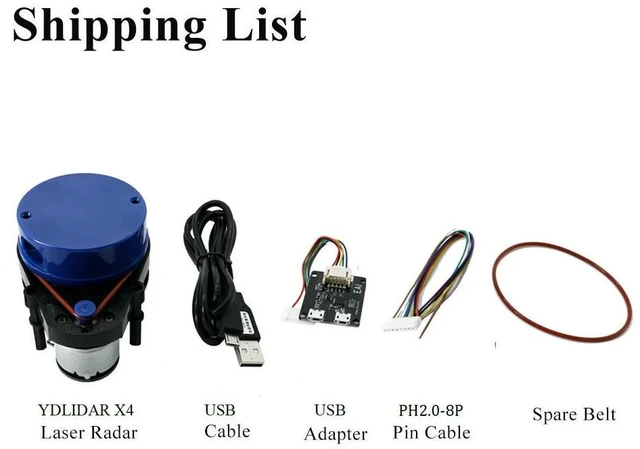 Alt view image 3 of 3 - LIDAR-053 EAI YDLIDAR X4 LIDAR Laser Radar Ranging Sensor Module 10m 5k Ranging Frequency EAI YDLIDAR-X4,