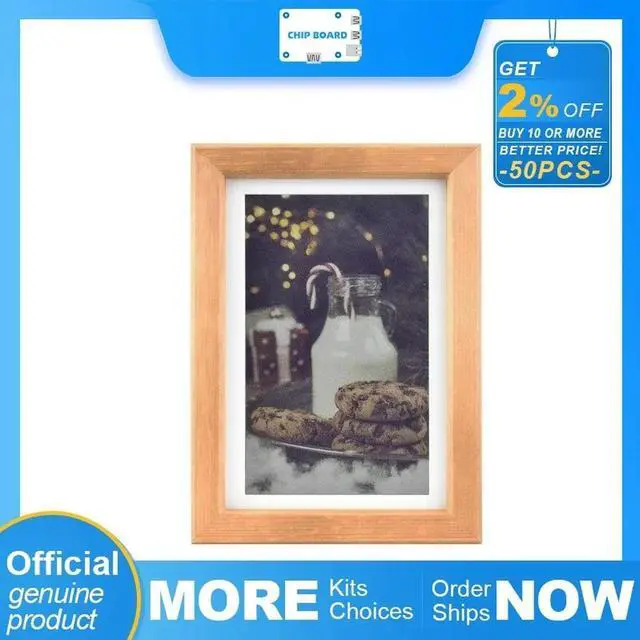 Main image of 7.3inch E6 Full Color E-Paper With Solid Wood Photo Frame, Ultra-long Standby, 800 × 480 Resolution, Batteries Optional
