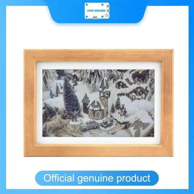 Alt view image 2 of 3 - 7.3inch E6 Full Color E-Paper With Solid Wood Photo Frame, Ultra-long Standby, 800 × 480 Resolution, Batteries Optional