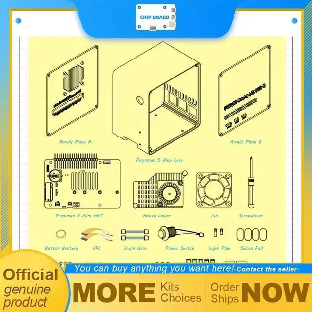 Main image of SunFounder Pironman 5 Mini budget Raspberry Pi 5 tower case offering cooling, expansion support and compact vertical layout