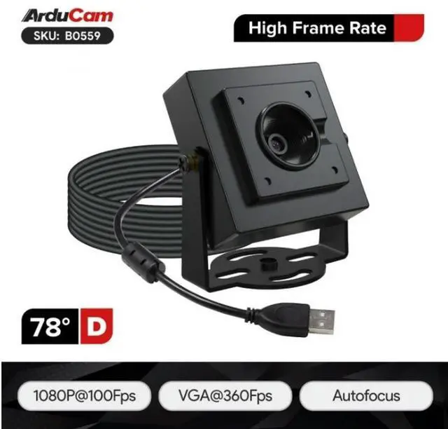 Main image of High Framerate AutoFocus USB2.0 UVC Camera, Up to 360FPS, 1080P, Arducam ezBOX-Swift