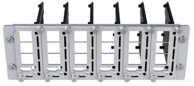 Alt view image 2 of 3 - PiRack-M6F multi-node server cluster kit for Raspberry Pi 4/5, 10inch rack width, 2U mounting space