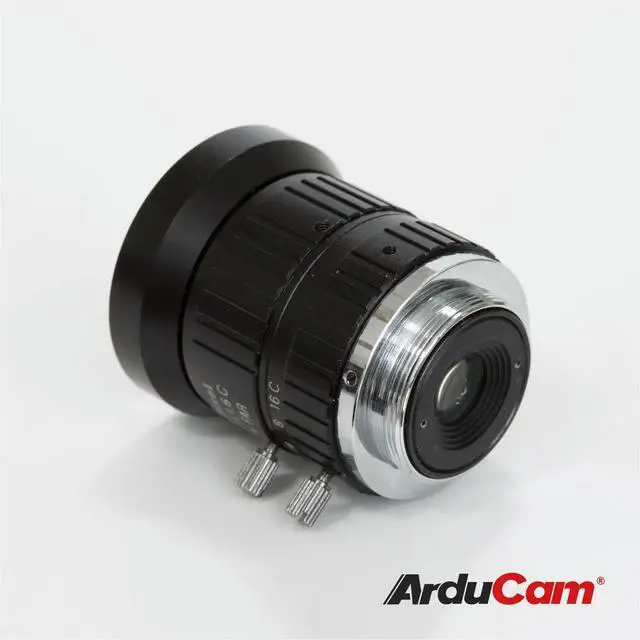 Alt view image 3 of 3 - Arducam C-Mount Lens for Raspberry Pi Camera, 8mm Focal Length with Manual Focus and Adjustable Aperture