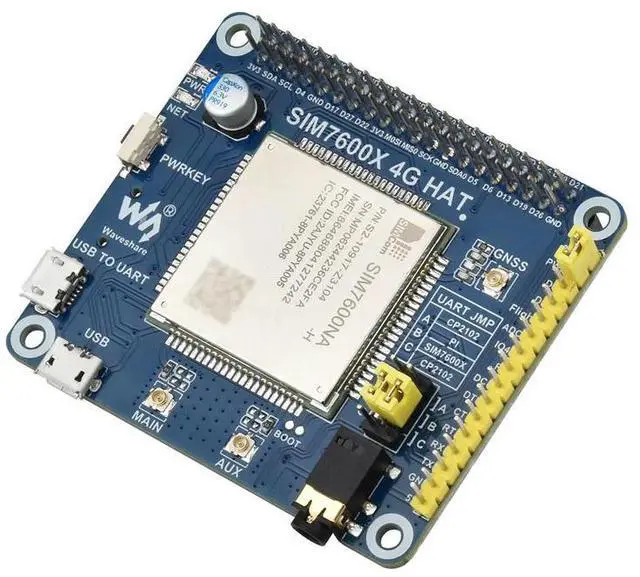 Alt view image 3 of 3 - :SIM7600NA-H 4G HAT For Raspberry Pi/Jetson Nano, LTE Cat-4 4G Support, GNSS Positioning, for North America