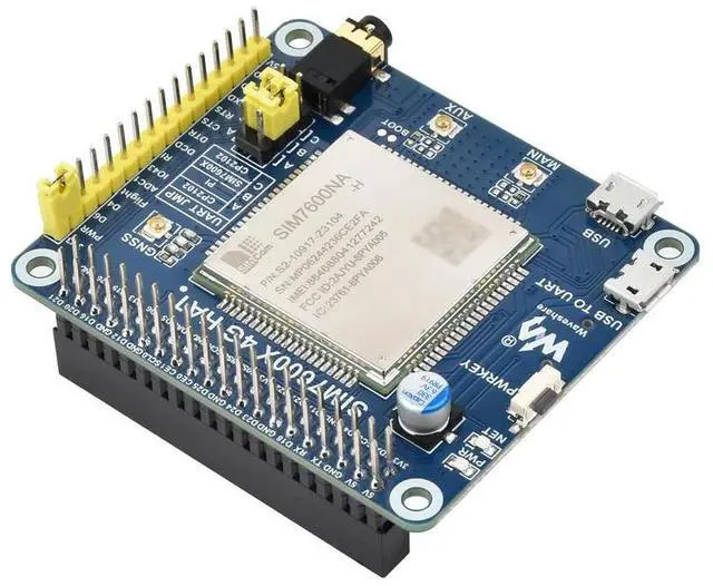 Main image of :SIM7600NA-H 4G HAT For Raspberry Pi/Jetson Nano, LTE Cat-4 4G Support, GNSS Positioning, for North America