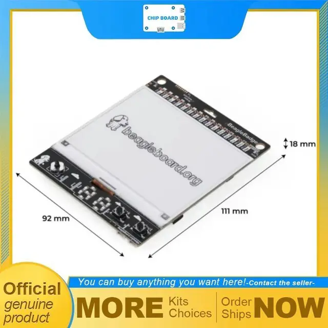 Main image of BeagleBadge 4.2" ePaper Linux Device with TI Sitara AM62L32 SoC Dual-Core Cortex-A53 Compact Badge