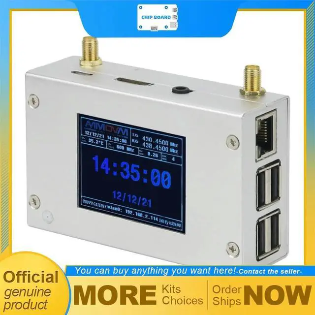 Alt view image 3 of 3 - Duplex MMDVM Hotspot aluminum alloy shell color display supports C4FM DMR DSTAR P25
