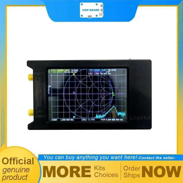 Main image of Hugen LiteVNA 64 Vector Network Analyzer, 50kHz to 6.3GHz Frequency Coverage with 4-inch Screen for RF Testing