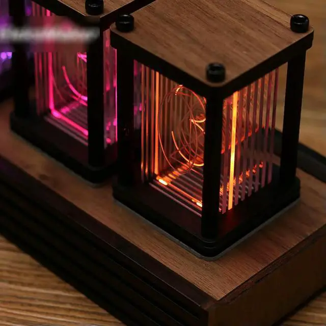 Alt view image 2 of 3 - RGB light tube clock, A time machine DIY kit LED desktop creative decoration, boyfriend gift