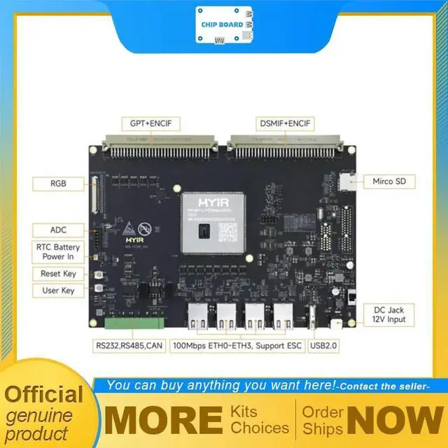 Main image of MYiR MYC-YT2HX Embedded SoM, Renesas RZ/T2H Quad A55 plus Dual R52, LPDDR4 eMMC, Industrial Linux Module