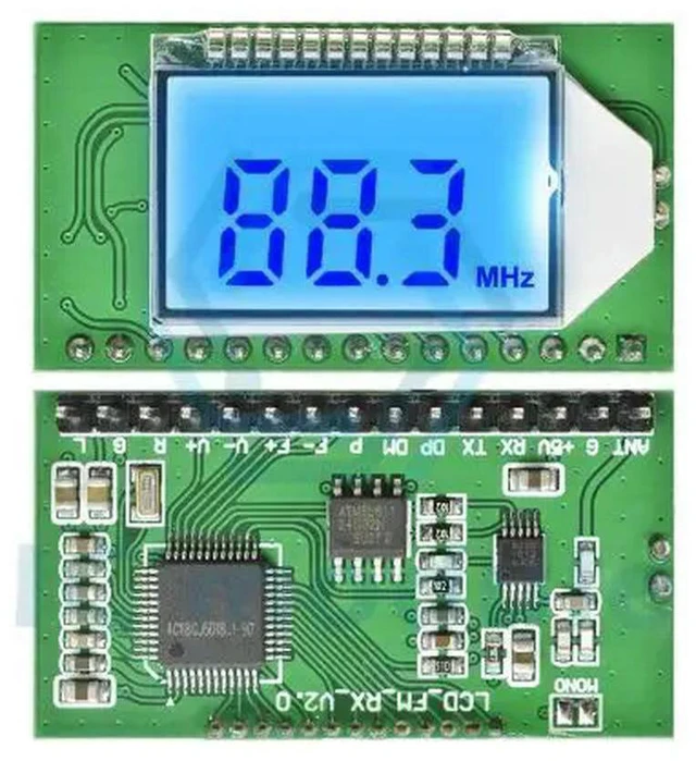 Main image of PLL LCD 87-108MHz FM Radio Receiver Module Microphone Stereo Board Digital Noise Reduction