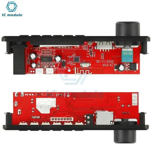 Alt view image 3 of 6 - DC6-18V 25W+25W MP3 Player Decoder Board BT FM Radio TF USB 3.5mm AUX Mic Module Bluetooth Receiver Car kit Audio