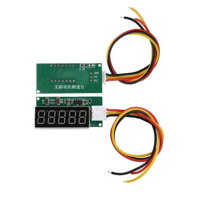Alt view image 2 of 6 - 5-24V Digital Brushless Motor Speed Gauge FG Signal Tachometer Adjustable Pole Pair Reduction Ratio 10mA Low Power