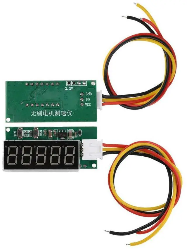 Main image of 5-24V Digital Brushless Motor Speed Gauge FG Signal Tachometer Adjustable Pole Pair Reduction Ratio 10mA Low Power