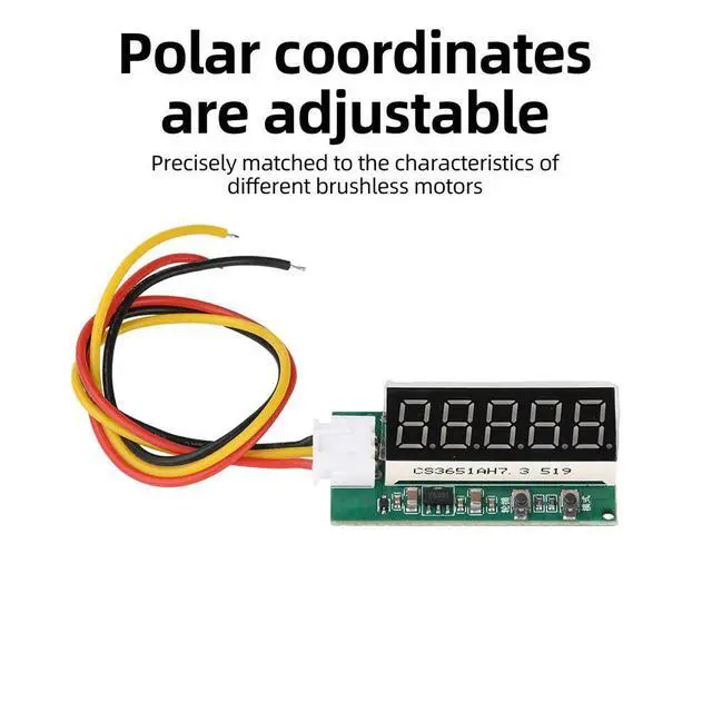 Alt view image 3 of 6 - 5-24V Digital Brushless Motor Speed Gauge FG Signal Tachometer Adjustable Pole Pair Reduction Ratio 10mA Low Power
