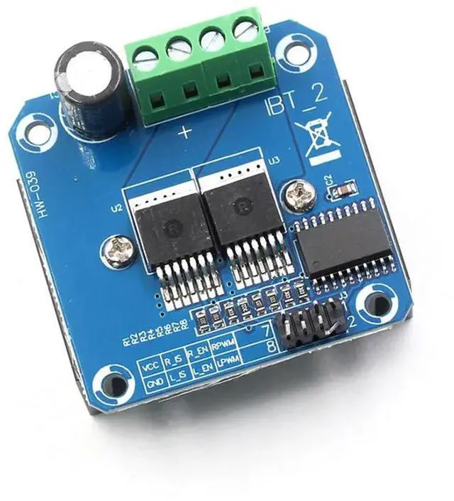 Main image of BTS7960 high-power ligent vehicle motor drive board module 43A current limiting control semiconductor refrigeration drive