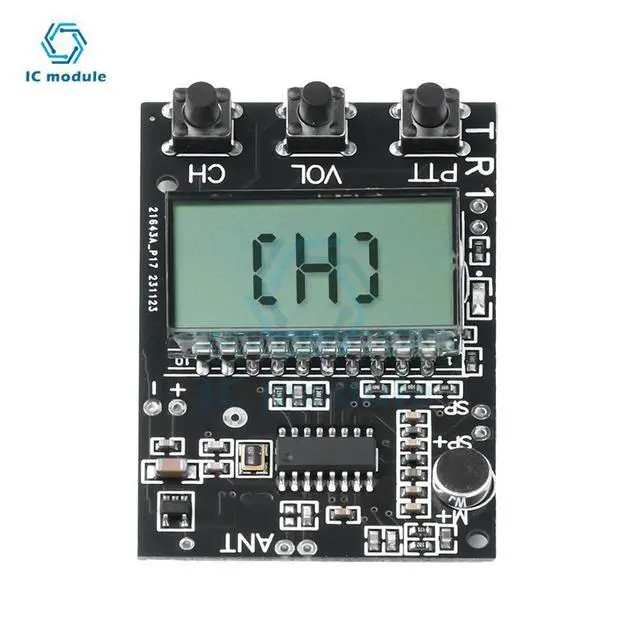 Alt view image 2 of 6 - FM Walkie Talkie Circuit Board All-in-One Module FM Transmitter Receiver Module 7 Frequency 27-480MHz DC3.3-6V