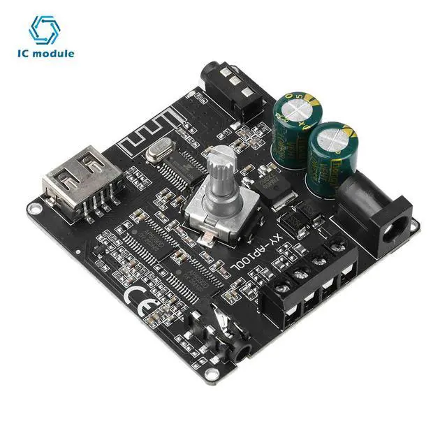 Alt view image 2 of 3 - XY-AP100L Digital Amplifier Board 100Wx2 Stereo Bluetooth High Power Audio Module DC8-26V AUX USB Sound Card