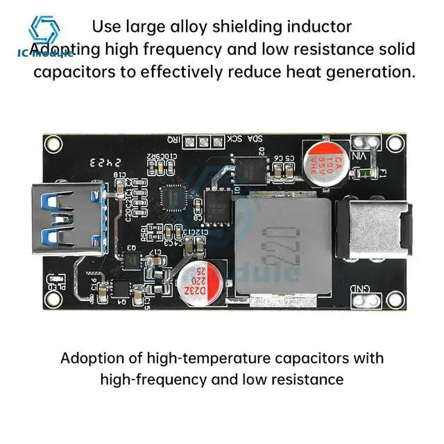 Alt view image 2 of 3 - 140W PD QC Multi-protocol Desktop Fast Charging Module DC6-30V High Power DC USB Fast Charger Module