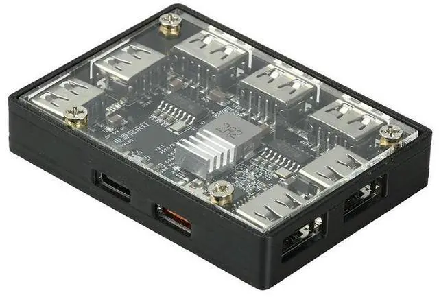 Main image of USB 2.0 7-Port Hub Dual Type C Ports 40W Output OTG Multi Device Connection Expansion Board for Computer Accessories